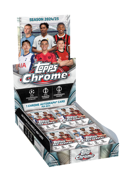 PRE-ORDER Topps UEFA Club Competitions Chrome 2024/25 - Hobby Box (LIVE OPENING)
