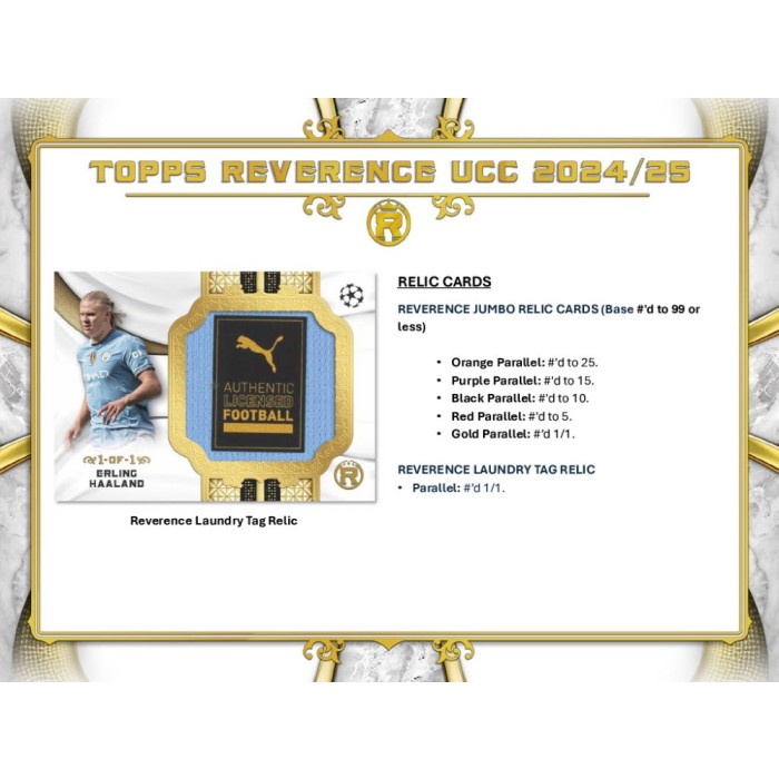 Topps Reverence UCC 2024/25 – Participación [CAJA 4]