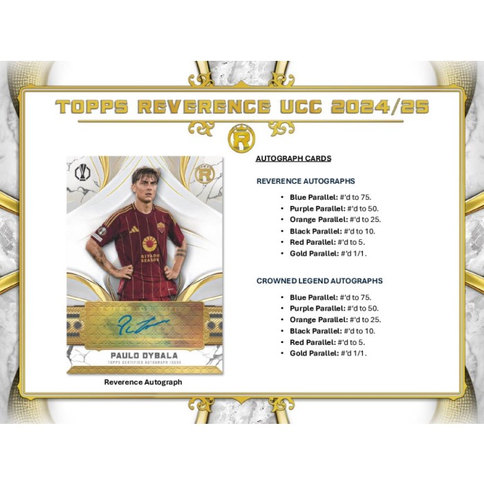 Topps Reverence UCC 2024/25 – Participación [CAJA 4]