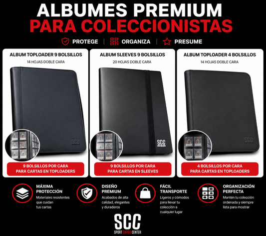 Albumes Premium SCC para Trading Cards | Toploaders y Sleeves